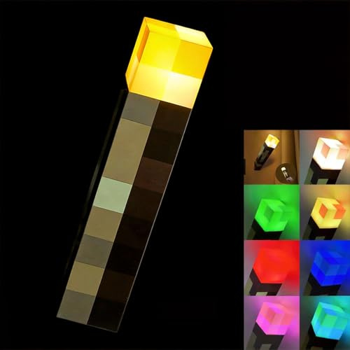 HAINLOGWANG Lámpara de pared LED de 8 colores, 28 cm, luz nocturna de pared, recargable por USB, recargable por USB, lámpara de noche para cosplay, juguetes y regalos