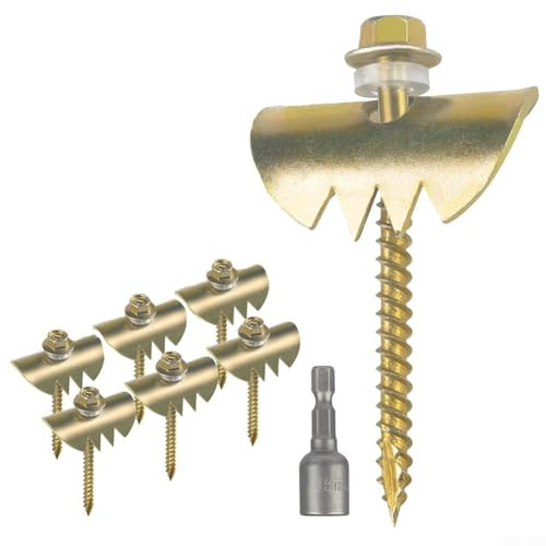 50 clavos para valla de alambre con arandelas de goma y tornillos hexagonales, grapas galvanizadas para estabilidad para alambre de pollo y valla de alambre de púas