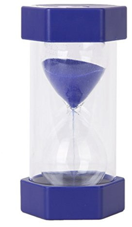Modischer Sicherheits-Sanduhr-Timer, verwendet als Stoppuhr für Spiele und Sanduhr für Kinder, sowie als Dekoration, messbare Zeit bzw. Menge: 1, 5, 10, 15, 30 und 60 Min., blau, 50 minutes