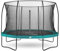 Salta Comfort Edition – ⌀183/213/251/305/366/396/427cm - TÜV geprüft – Schwarz/Grün/Pink - rundes Outdoor Trampolin, Gartentrampolin - Set mit Sprungmatte, Sicherheitsnetz, Federn, Randabdeckung