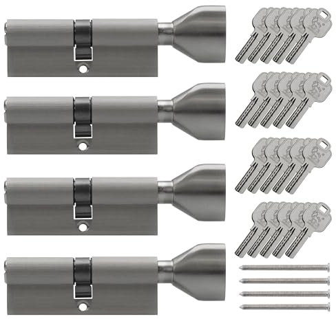 4x Knaufzylinder KSN 80 mm 40/40 gleichschließend inkl. 20 Schlüssel