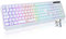 KLIM Chroma Wireless Gaming Tastatur Kabellos - UK Layout - NEU 2023 - Langlebig, Ergonomisch, Wasserdicht, Leise - RGB Kabellose Tastatur Gaming für PC PS4 PS5 Mac - Weiß