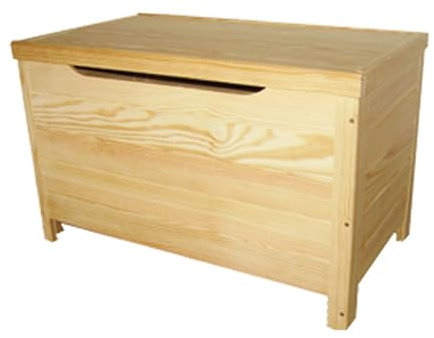 WELL HOME MOBILIARIO & DECORACIÓN Baul dritto in legno di pino finito senza vernice, 70x40x44 cm