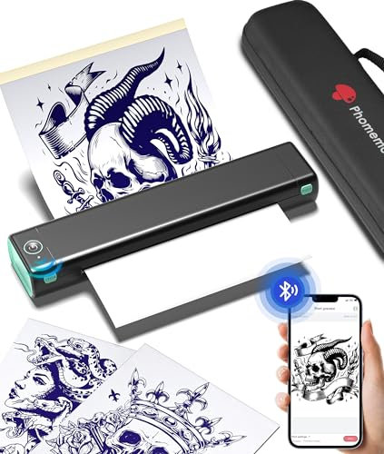 Phomemo M08F Impresora Tattoo Termocopiadora Tattoo Impresora Tatuajes Termica Tattoo con 10pcs Termocopiadora Tatuaje Papel de Tatuaje + Caja