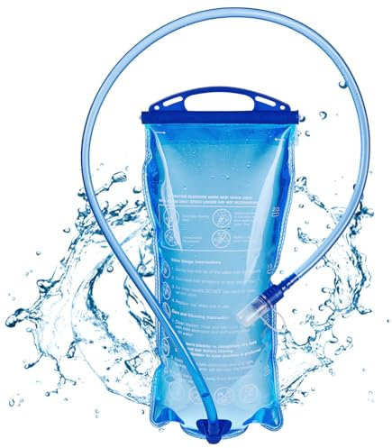 Trinkblase 2L,BPA-freies Wasserblase für Rucksack,Trinksack Hydration,Wassersack mit großem Fassungsvermögen,Wasserbeutel mit Trinkschlauch,Zum Radfahren, Wandern, Laufen, Camping
