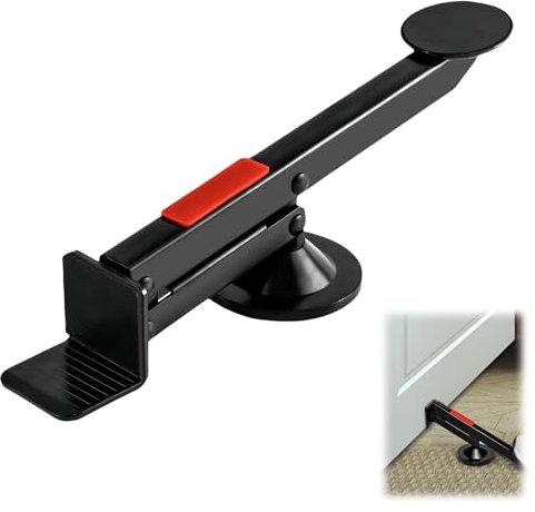 Lève-plaque - Hauteur de levage : environ 7 cm - 100 kg - Rotation à 360 ° - Leve-porte actionné au pied - Lève-porte lourde - Type de pivotement - Positionnement et fixation faciles des portes