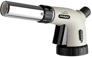 Lacor - 68899 - Tête de torche à gaz Forza, auto-allumage piézoélectrique, Régulateur de flamme réglable, Verrou de sécurité, Système 360º, caramélisation, gril ou brun, usage professionnel