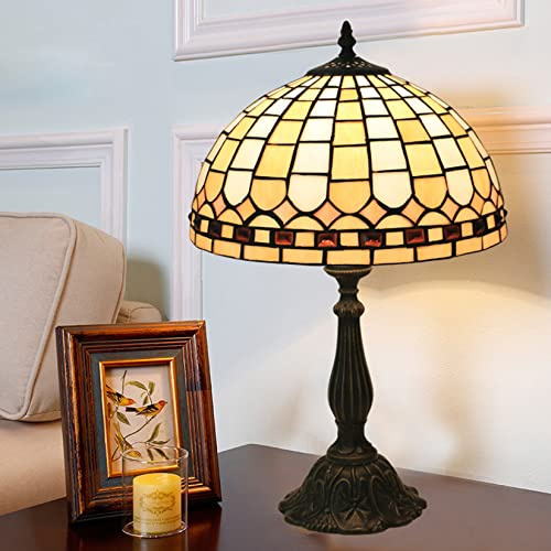 YRYRYW Lampade da Tavolo Barocco da 12 Pollici in Stile vetrate scrivania vetrate luci di Lettura antichi in Lega di Zinco Letto Illuminazione da Comodino per Soggiorno Household faucets