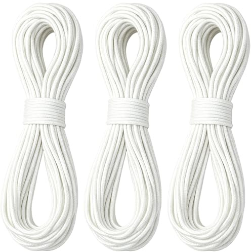2MM x 100 Meters Roman Blind Cord, White Braided String, Durable 2mm Nylon Curtain Replacement Cord for Roman Blinds, Windows Vertical Blinds, Picture Hanging, Crafts, Indoor & Outdoor Use