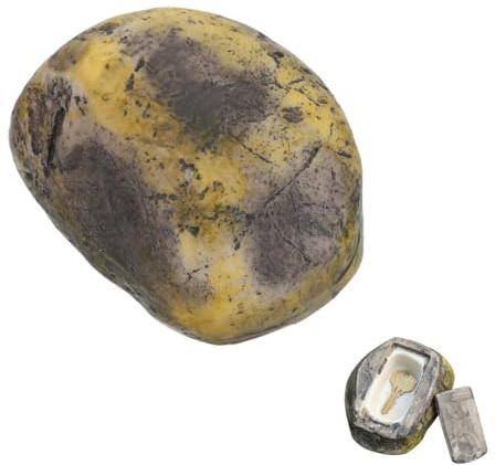 Hide A Key Outside Rock Realistic Fake Stone Key Hider for SpareKey Outdoor Garden Yard Landscaping House Car Emergency Geocaching