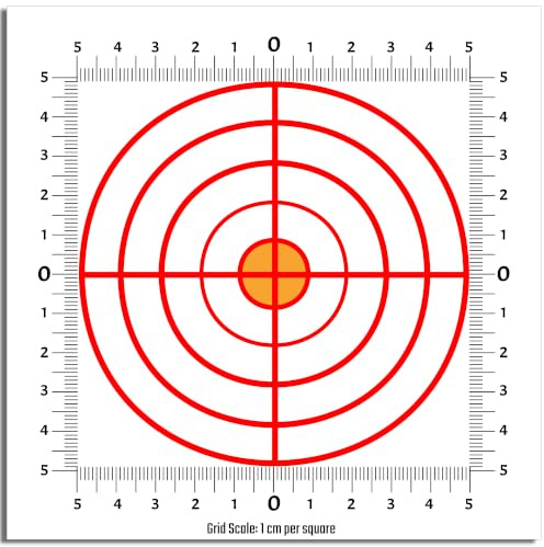 14cm Zeroing Card Targets for Air Rifle & Air Pistol Shooting Practice | Zeroing and grouping, High-visibility design, Made in UK