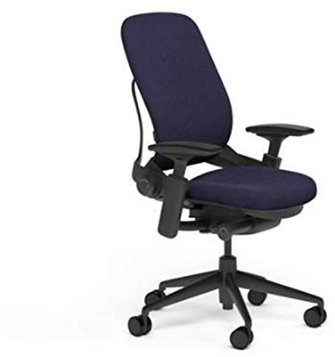 Steelcase Leap Desk Task Chair in Buzz2 5G63 Crocus Fabric - 4-Way Highly Adjustable Arms - Black Frame and 7 Tall Seat Height Base - Soft Dual Wheel Hard Floor Casters