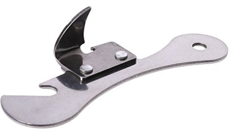 Tcn - Apriscatole manuale, apriscatole, professionale, in acciaio inossidabile, bordo liscio, 17 x 4 cm