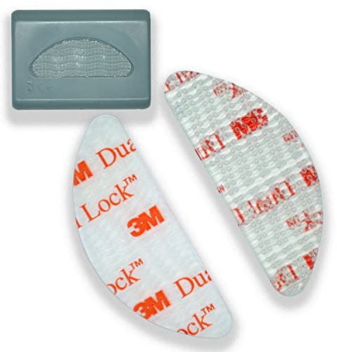 2 Adesivi Originali 3M Dual Lock, Adesivo Originale 3M Trasparente per Supporto Dispositivi Adatto per Auto Camion Camper Universale (Trasparente)