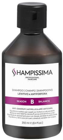 Shampissima Professional, Shampoo Antiforfora Professionale - Seboregolatore & Lenitivo - Ideale per Cuoio Capelluto con Desquamazioni, Prurito e Arrossamenti, 250 ml