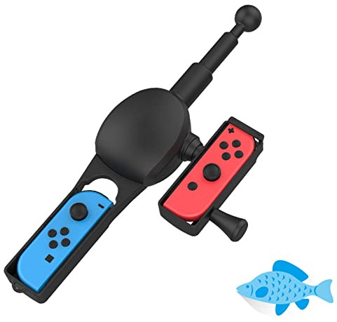 LICHIFIT fiskespö handtag fiske spel kit för Nintendo Switch Joy Con fiske sprit fiske Star spel tillbehör