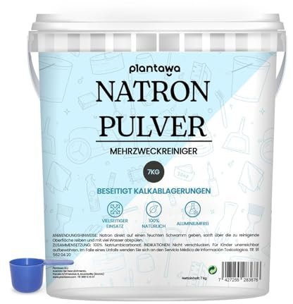 PLANTAWA Bicarbonato di Sodio 7kg | Pulizia Ecologica Multiuso | Smacchiatore Tessuti, Deodorizzante Casa e Cucina | Alternativa Naturale ai Prodotti Chimici