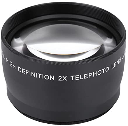 Generic Camera Zoom Lens, 58MM 2X Magnification Teleconverter Cell Phone Telephoto Lens with High Definition for Camera Lens