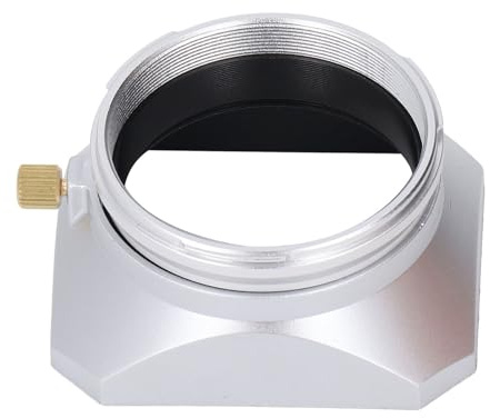 Fyrkantig Motljusskydd för X100 X70 Kameror, Aluminiumskärm med Matt Finish, 49 Mm Filter, Kameralinsblockljus (SILVER)
