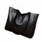 HOMTERN Tote Bag,Handbags for Women，PU Leather Handbag with Zip Compartment,for College,Work,Travel,Daily Use,Large Capacity Shoulder Handbag,Laptop bag. (Black)