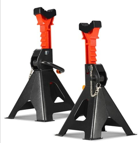 WZTO Lot de 4 chandelles d'essieu de voiture 3T (295-425 mm), 10 niveaux renforcés, chandelles de support de cric, changement de pneus, avec sécurité