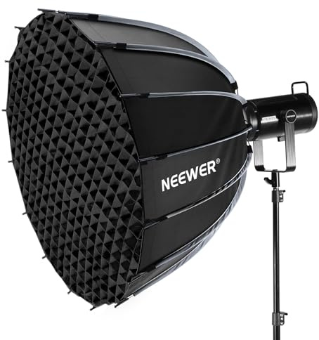 NEEWER Parabol Softbox Set, 35,4 Softboxen mit Bowens Mount und Licht Diffusoren für Studio, Video, Streaming Beleuchtung, kompatibel mit Aputure 120d, kompatibel mit Godox SL60w, NS72P