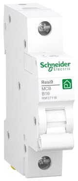 Schneider Electric Leitungsschutzschalter Resi9, 1-polig, 16A, B-Charakteristik, 10kA, Artikelnummer R9F27116, 1 Stück
