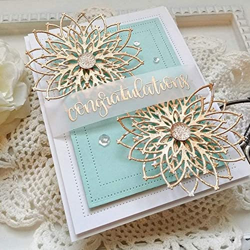 2 Stück Blumen-Stanzformen für Kartenherstellung, Blumen-Gänseblümchen-Stanzformen, Stanzschablonen für DIY, Scrapbooking, Fotoalbum, dekorative Prägepapier-Stanzformen für Kartenherstellung, vorlagen