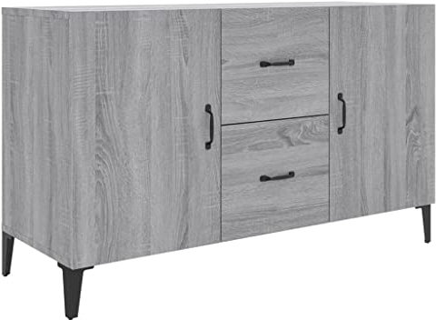 vidaXL Sideboard Kommode Anrichte Schrank Beistellschrank Mehrzweckschrank Standschrank Wohnzimmer Flur Grau Sonoma 100x36x60cm Holzwerkstoff