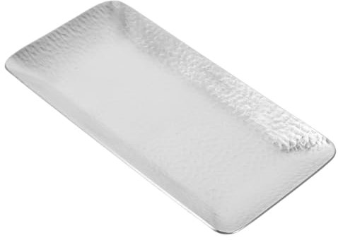 Amosfun Plateau De Rangement Acier Inoxydable avec Design Élégant pour Bijoux Et Serviettes Accessoire Pratique pour Salle De Bain Et Coiffeuse