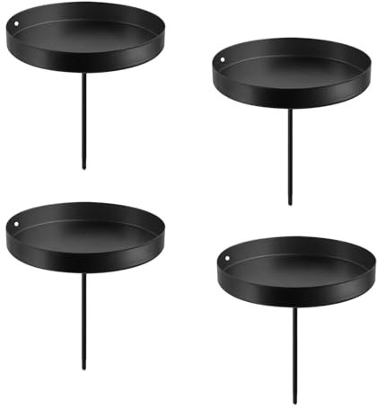 4 Stück Kerzenhalter Adventskranz, Kerzenteller Adventskranz 8cm Durchmesser Teelichthalter, Adventskerzenhalter zum Stecken Adventskranz Deko