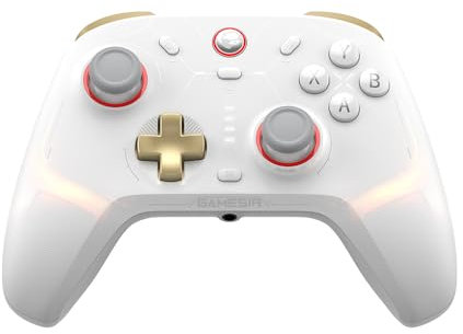 GameSir Cyclone2 TMR Game Controller TMR Hall Stick Gamepad con doble Hall Trigger/Micro Trigger Mando de juegos para Switch, Android, iOS y PC Wired/wireless/2.4G con teclas macro Blanco.