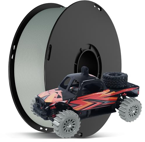 ANYCUBIC ABS Filament 1,75mm, 3D Drucker Filament für Starke und Llanglebige Komponenten, Hoch Temperaturbeständiges, Intelligente Identifikation 1KG Grau