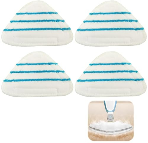 4pcs Fundas de Microfibra para Escoba de Vapor Triangular, Accesorios para Aries Limpieza Vapor, Universales Lavables para Limpiadores a Vapor, Paños de Repuesto para Mop a Vapor
