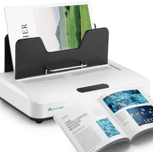 Mxmoonant max.500 Sheets Thermal Binding Machine for A5/A4, No Preheating | with Vibration Function & Cooling Slot, UK Plug