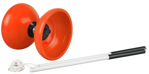 Duncan Toys Phoenix Diabolo – Professional Juggling Toy with Fixed Axle, Smooth Spin and Balance, Fun Skill Toy for Kids & Adults, Orange