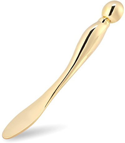 BONKZEBU Strumento per Massaggio Viso Cucchiaio Portatile per Crema per gli Occhi in Lega di Zinco Bastone Antirughe per Strumenti per il Trucco per Alleviare L'affaticamento degli Occhi, Mini