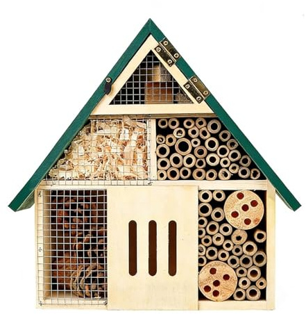 Casas De Abejas para El Jardín Hábitat De Madera para Polinizadores