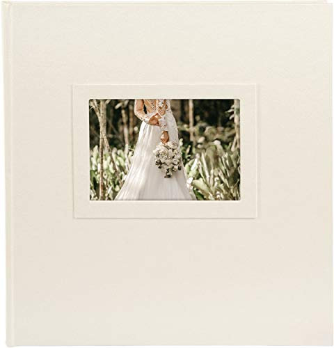 goldbuch 08 009 Album photo de mariage avec 60 pages blanches et cristal - Album de souvenirs avec découpe pour votre propre image - Papier raffiné aspect satin - Environ 30 x 31 x 4 cm