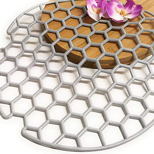 Kerafactum Alfombrilla De Goma Para Fregadero Y Cajones, Protectora Antideslizante Redonda Para Lavabos, Color