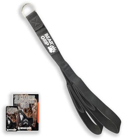 BEAR GRIP - Tricep Rope attachment Strap, Cable Pulls, Tricep Extension Workouts (Version 1)