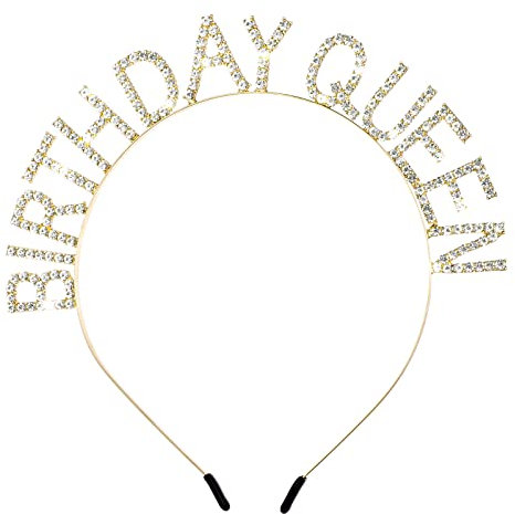 WLLHYF Geburtstag Königin Stirnband, Prinzessin Krone Strass Haarband Geburtstag Schärpe Tiaras Kristall Haarschmuck Valentinstag Geschenke für Frauen Mädchen Geburtstag Party Dekorationen