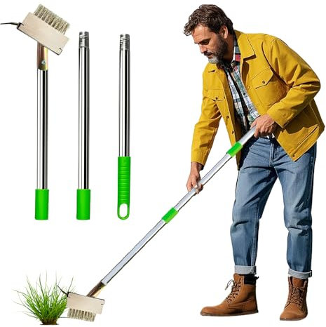 FUXNGZI Unkraut Entferner GeräT,Unkrautstecher,Abnehmbar Handvertikutierer Moosentferner Garten GeräTe füR Entfernen von Unkraut und Moos An Schmalen und Breiten Fugen (#A)