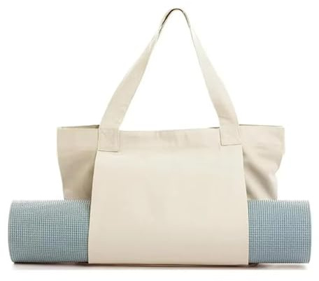 EliphonTowne Yoga Mat Bag - Durable Portable Sport Gym Bag Womens,Can Placement of Thick Yoga Mat, Large Capacity Can Contains All Items for Fitness,Essential Items for Womens Gym Set-White