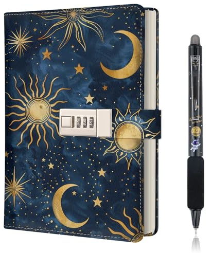Diary with Lock for Boys Girls Ages 8-12, A5 Password Locked Journal Notebook with Pen Birthday Gifts for Teen Boys 8 10 12 14 16 Year Old, Secret Journal Travel Diary Back to School Christmas Gifts