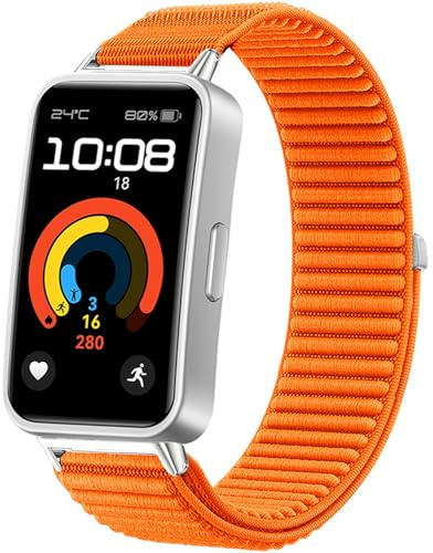 Issinlky nylonarmband kompatibelt med Band 8/9/10, elastiskt sportarmband för Band 8/9/10 kvinnor män
