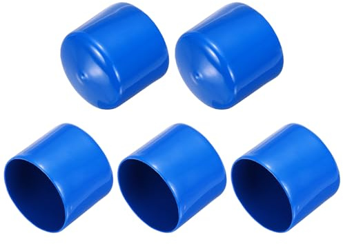 QUARKZMAN 5Pcs Guarnizioni In Gomma 50mm(2 Pollici) ID Vinile PVC Tappi Rotondi Per Tubo Bullone Copertura Proteggi Filettatura Blu