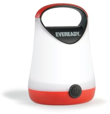 Eveready LED Camping Lantern X-250, Bright Tent Lights, Rugged Water Resistant LED Lanterns, 100 Hour Run-time, Red and Black