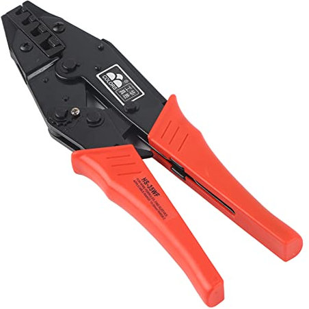 Yuecoom Alicates de crimpado, crimpadora de terminales de cable de 10-35 mm 8-2AWG, crimpadora de cable de alambre con mango ergonómico para tubos y terminales preaislados