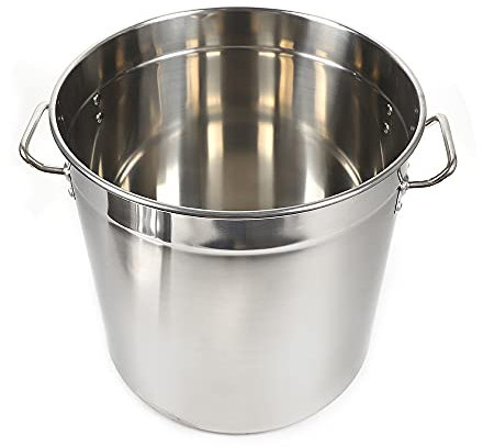 Donened Olla para sopa de 50 L, gran capacidad, con tapa de metal, acero inoxidable, para inducción, gas, vitrocerámica, etc